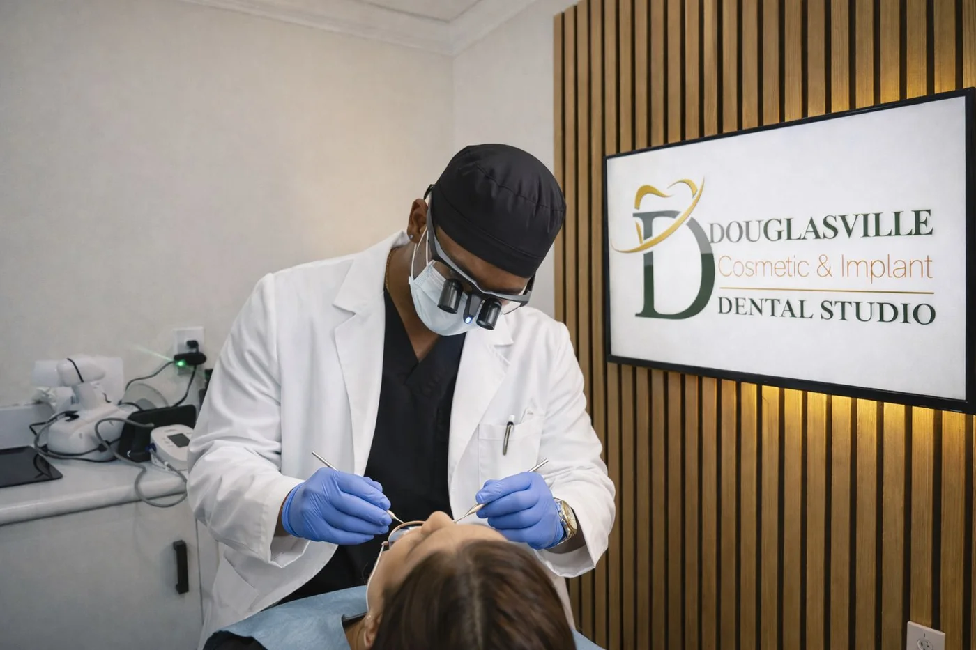 Patient receiving dental care